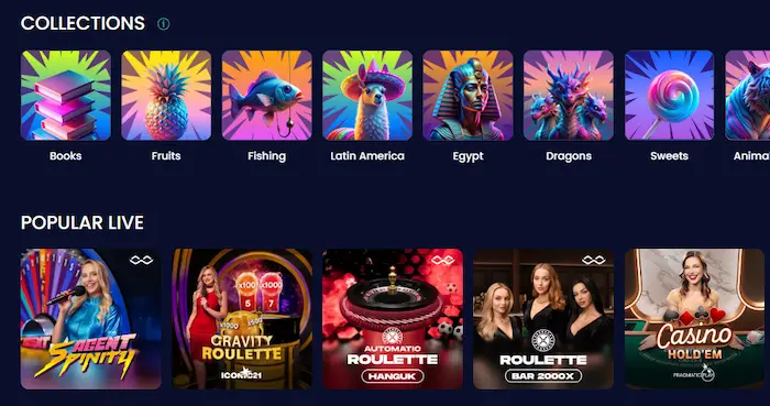 BoomsBet Casino games